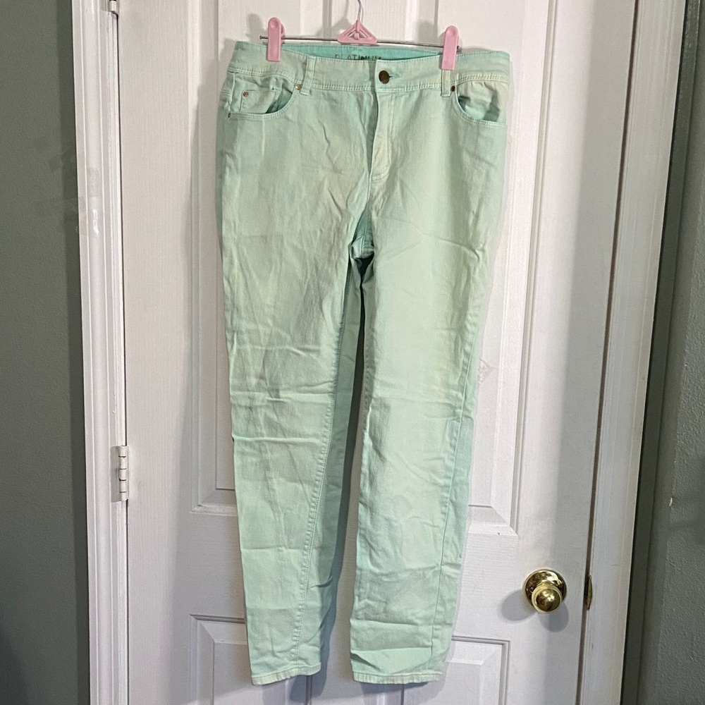 Chico's Light Green Straight Leg Jeans
